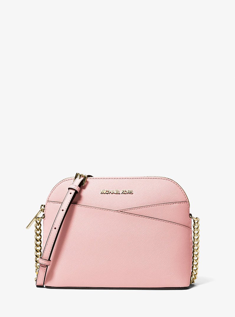 Bandolera Jet Set Travel mediana tipo c&uacute;pula in ROS&Aacute;CEO POLVORIENTO | Michael Kors