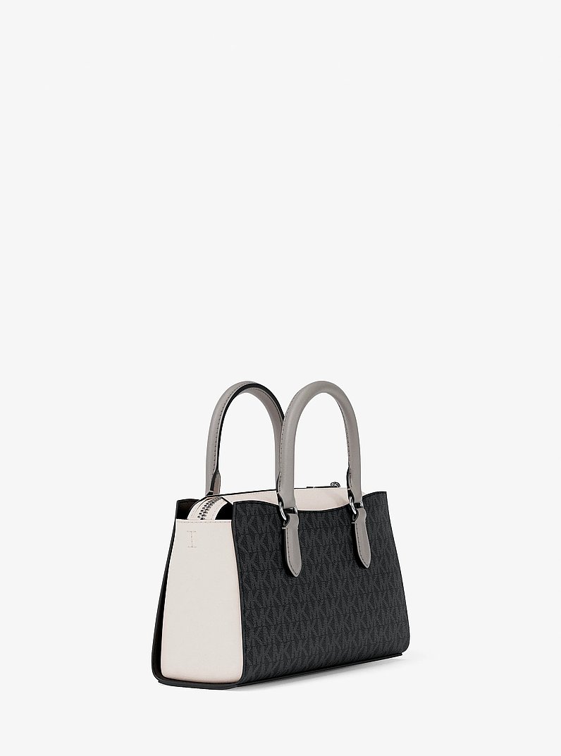 Arden Small Color-Block Signature Logo Messenger Bag in BLACK COMBO | Michael Kors