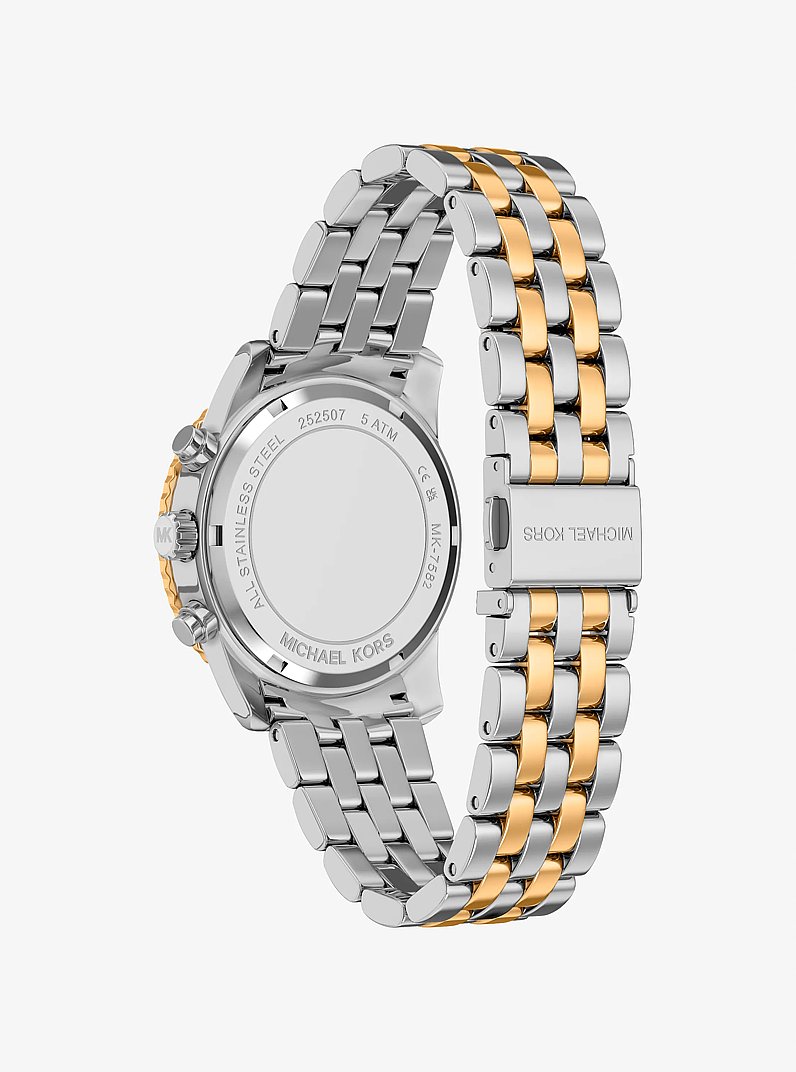 Zweifarbige Armbanduhr Bryant mit Pav&eacute; in ZWEIFARBIG | Michael Kors