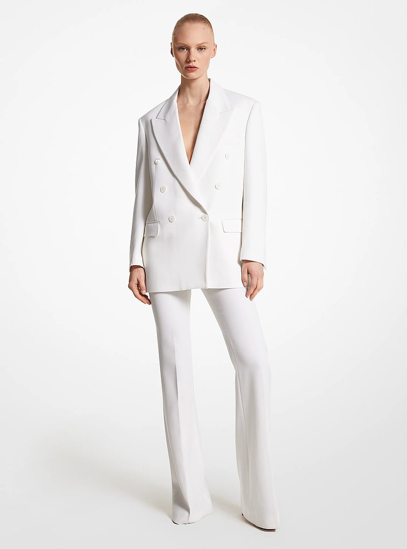 Wool Gabardine Double-Breasted Blazer