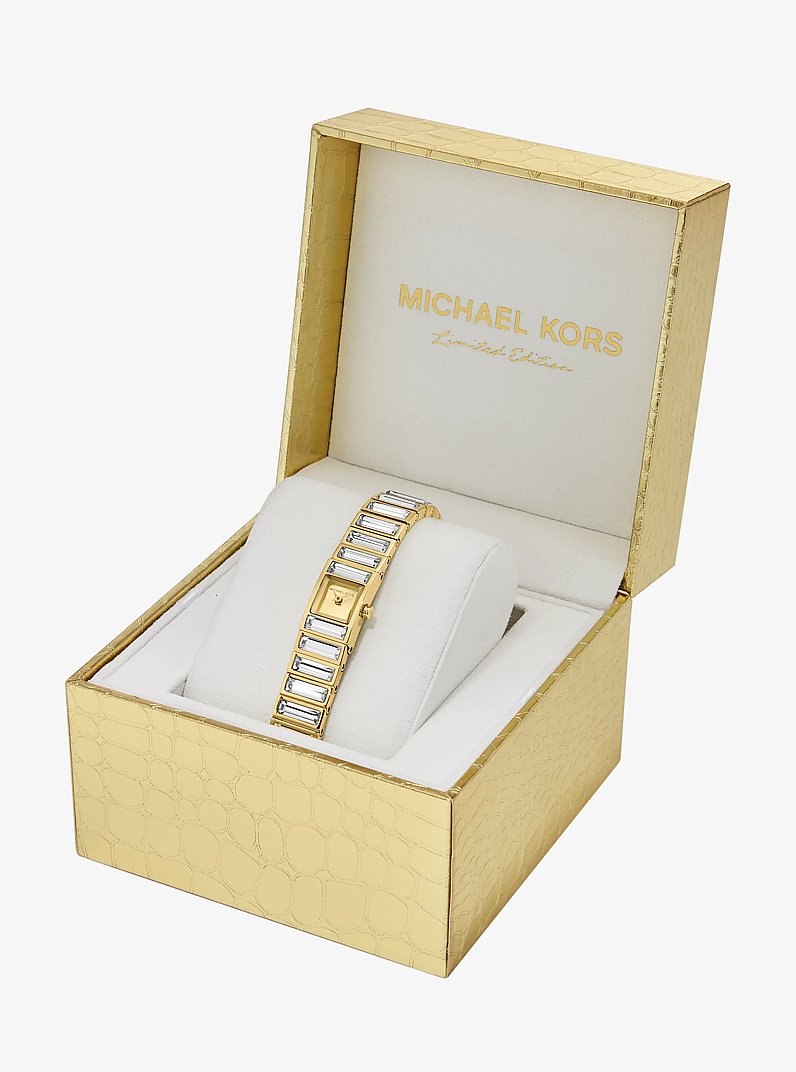 Reloj Darrington mini de edici&oacute;n limitada en tono dorado con bisel con incrustaciones in DORADO | Michael Kors