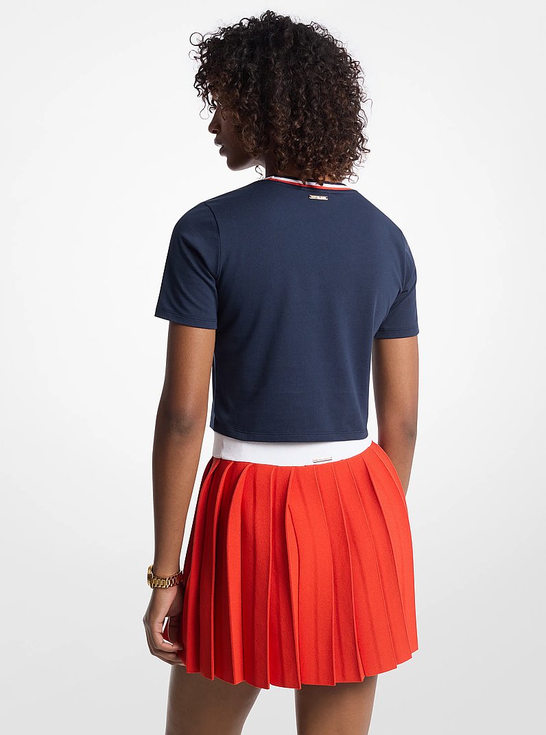 Embellished Cotton Baby Tee in MIDNIGHTBLUE | Michael Kors