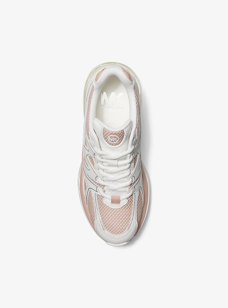 Kit Extreme Mesh and Leather Trainer in PINK MULTI | Michael Kors