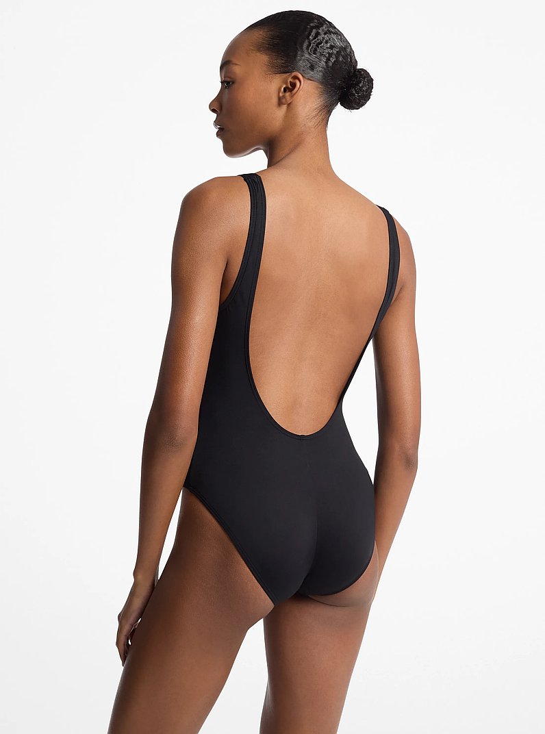 Studded One-Piece Swimsuit in BLACK | Michael Kors