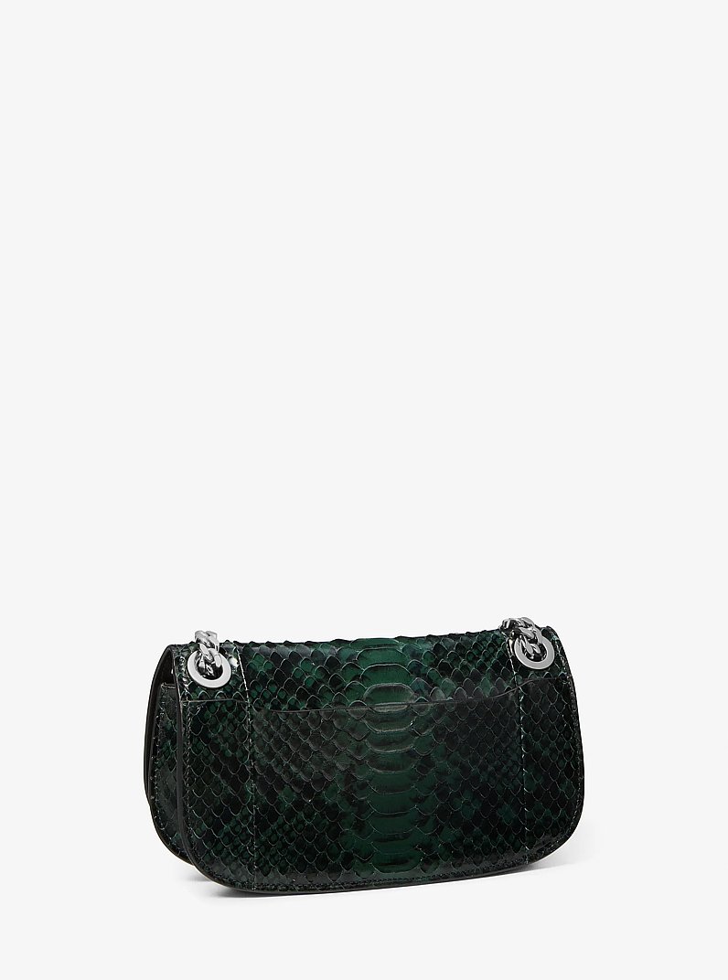 Christie Mini Python Embossed Leather Envelope Bag