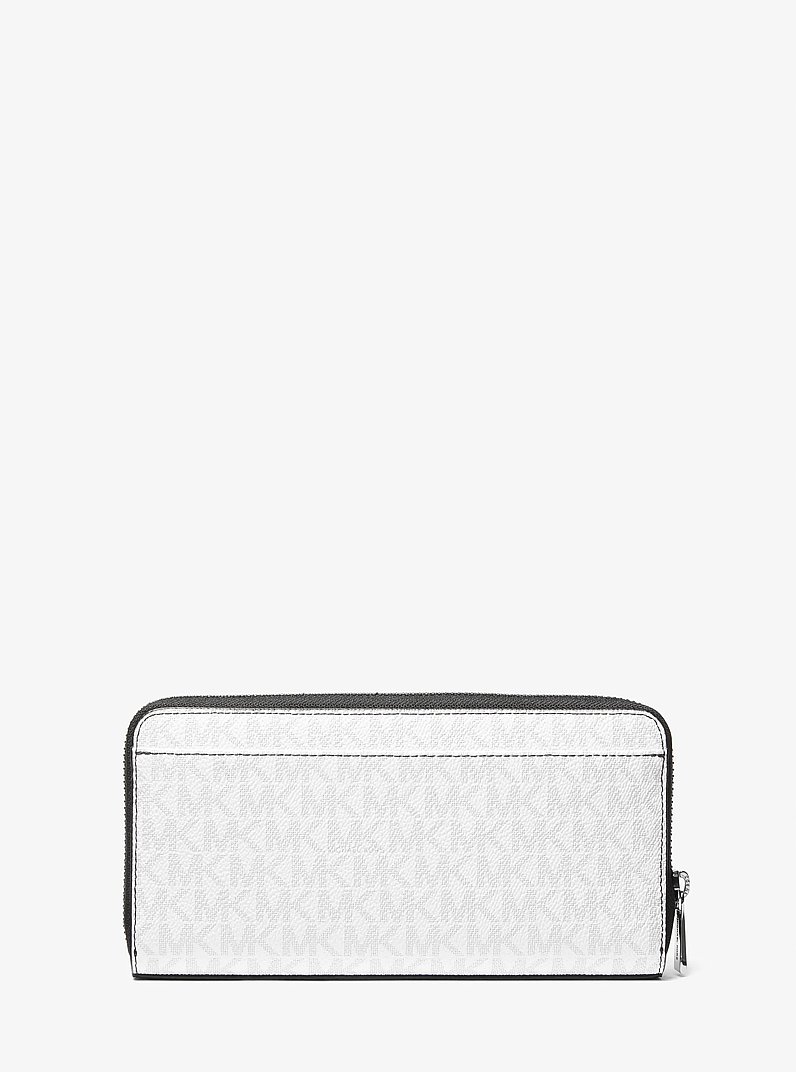 Cooper Graphic Logo Zip-Around Wallet in BLACK/WHITE | Michael Kors