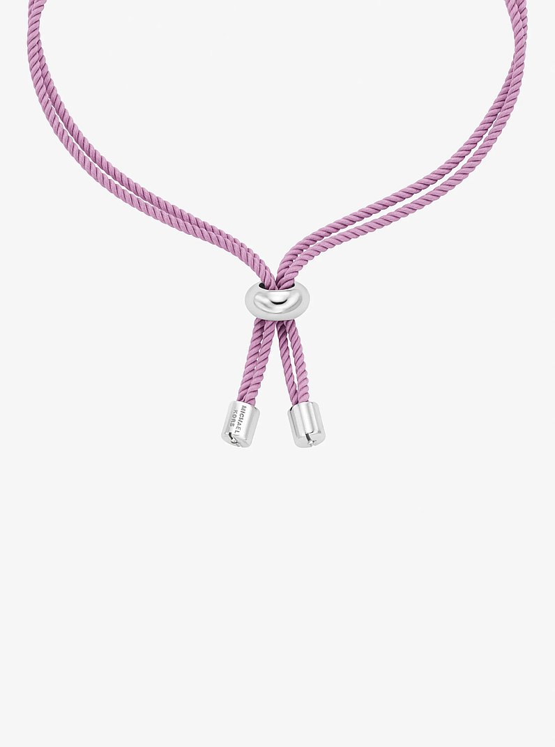 Horsebit Corded Slider Bracelet in SILVER/LILAC | Michael Kors
