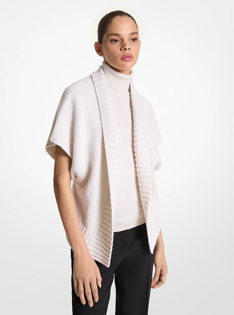 Cashmere Wrapped Cardigan in OPTIC WHITE | Michael Kors