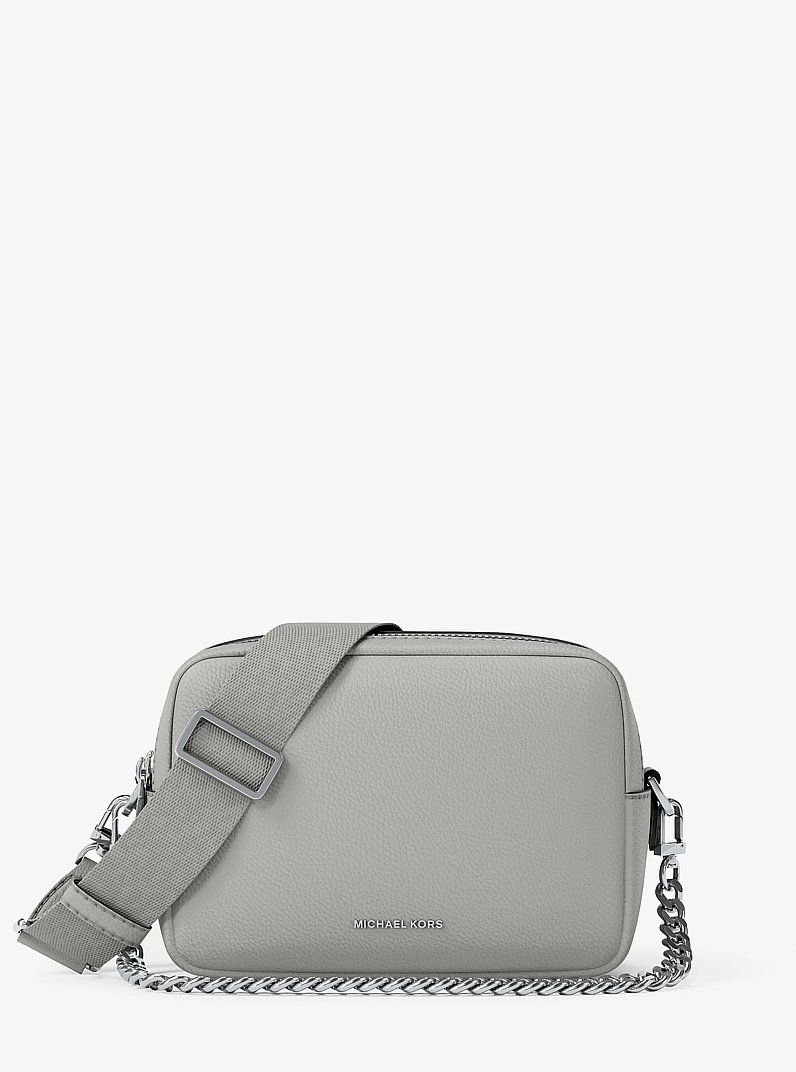 Camera bag a tracolla Bryant media in pelle martellata in GRIGIO MINERALE | Michael Kors