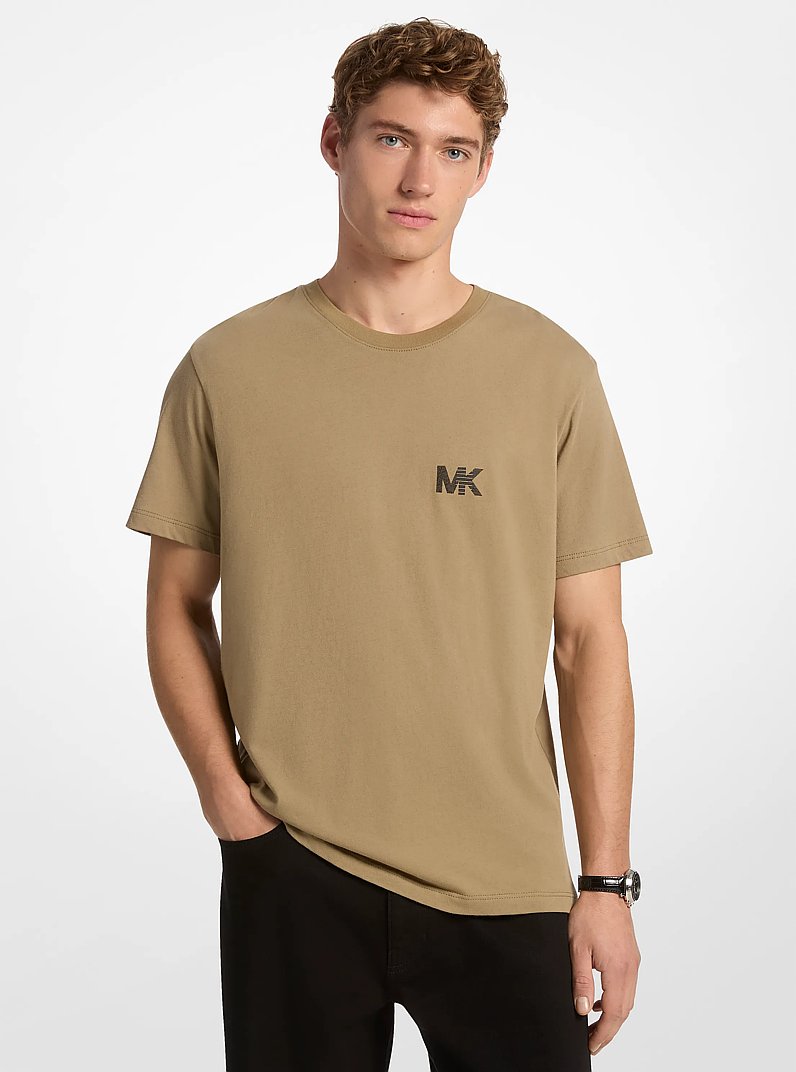Logo Cotton T-Shirt in THYME | Michael Kors