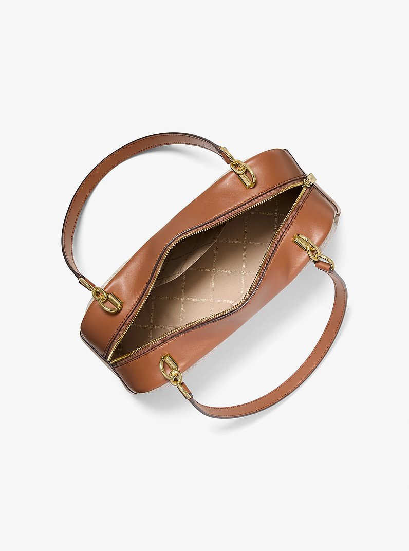 Cecily Medium Signature Logo Shoulder Bag in VANILLA | Michael Kors