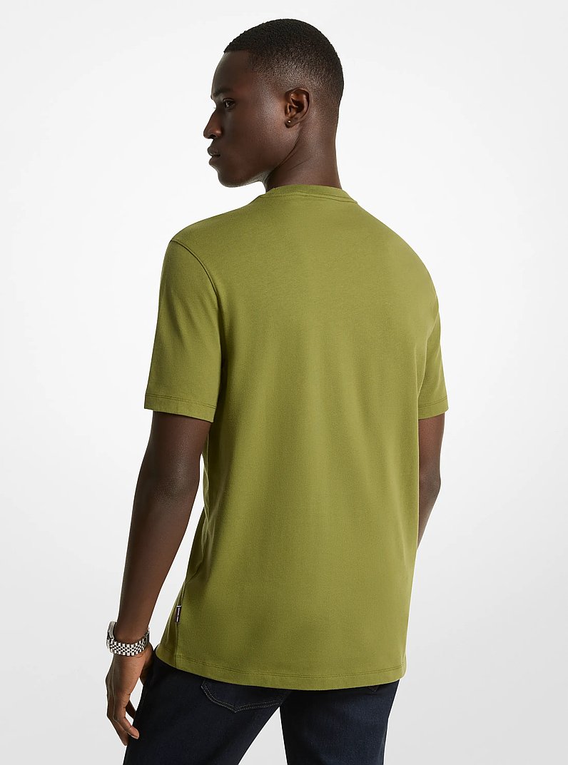 Logo Cotton T-Shirt in EVERGREEN | Michael Kors