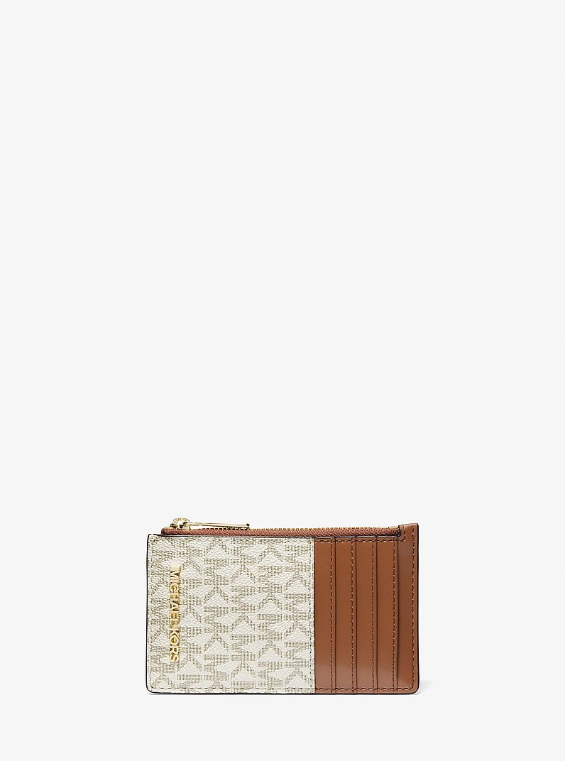Medium Logo Card Case in VANILLA | Michael Kors