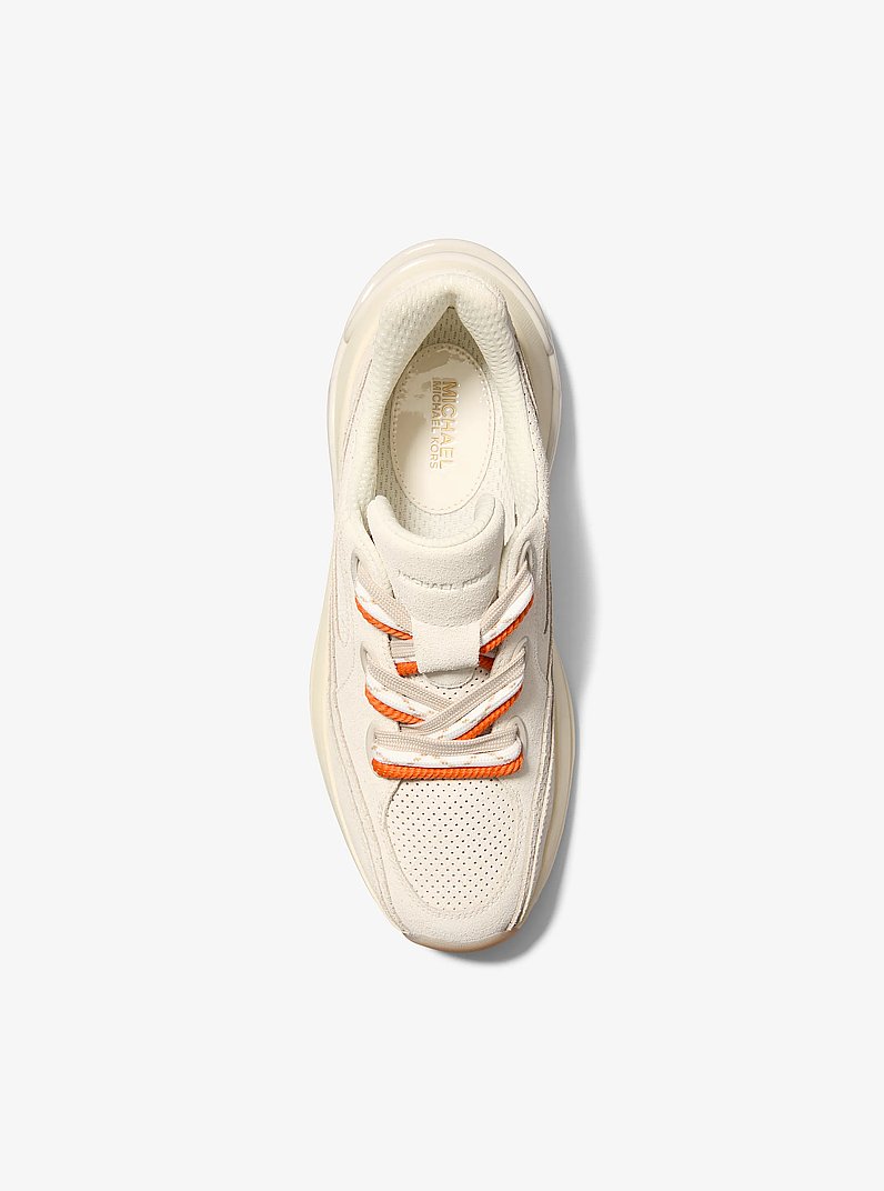 Toni Suede Trainer in CREAM | Michael Kors