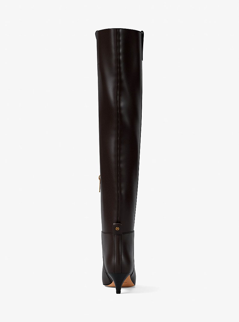 Daniela Leather Boot in CHOCOLATE | Michael Kors