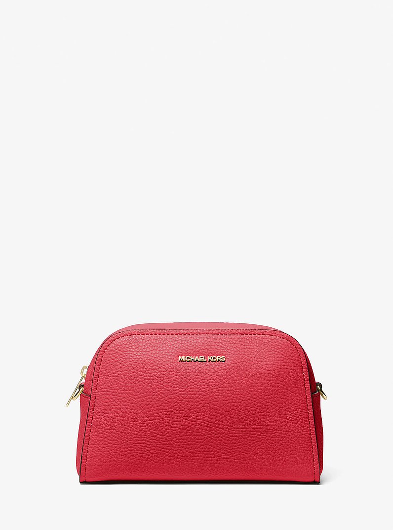 Ashton Extra-Small Heart Embellished Strap Camera Crossbody Bag in BRIGHT RED | Michael Kors