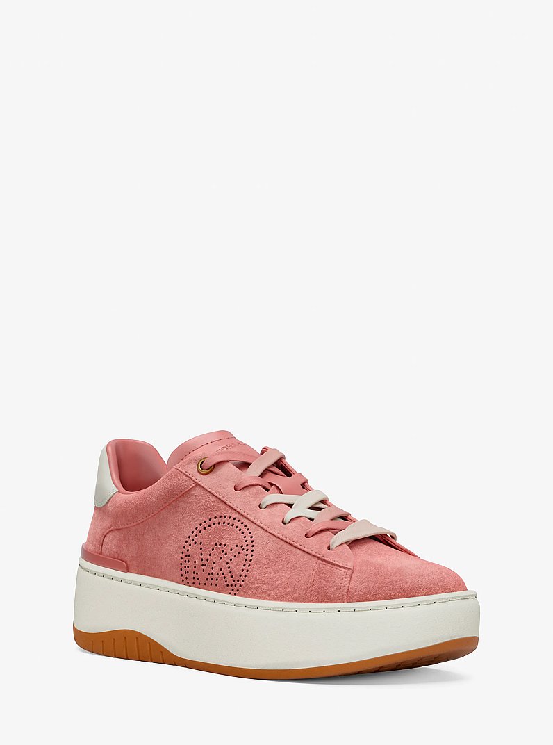 Sneaker Dottie in pelle scamosciata con plateau in ROSA PRIMULA | Michael Kors