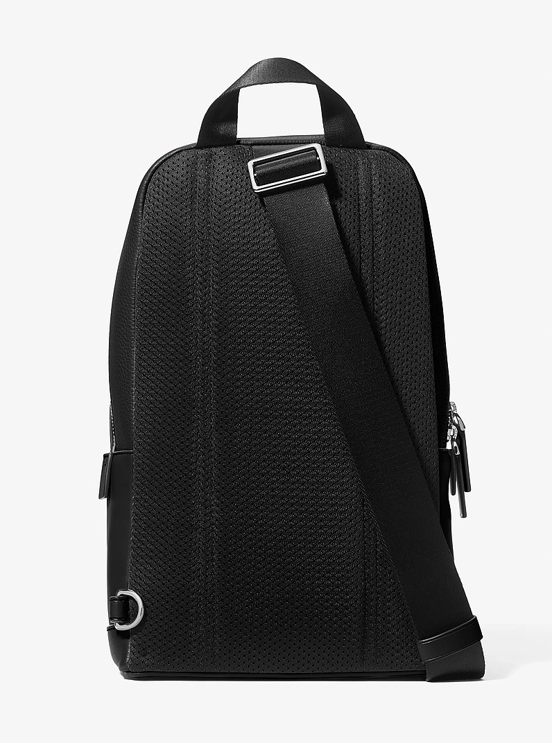 Cooper Pebbled Leather Sling Pack in BLACK | Michael Kors