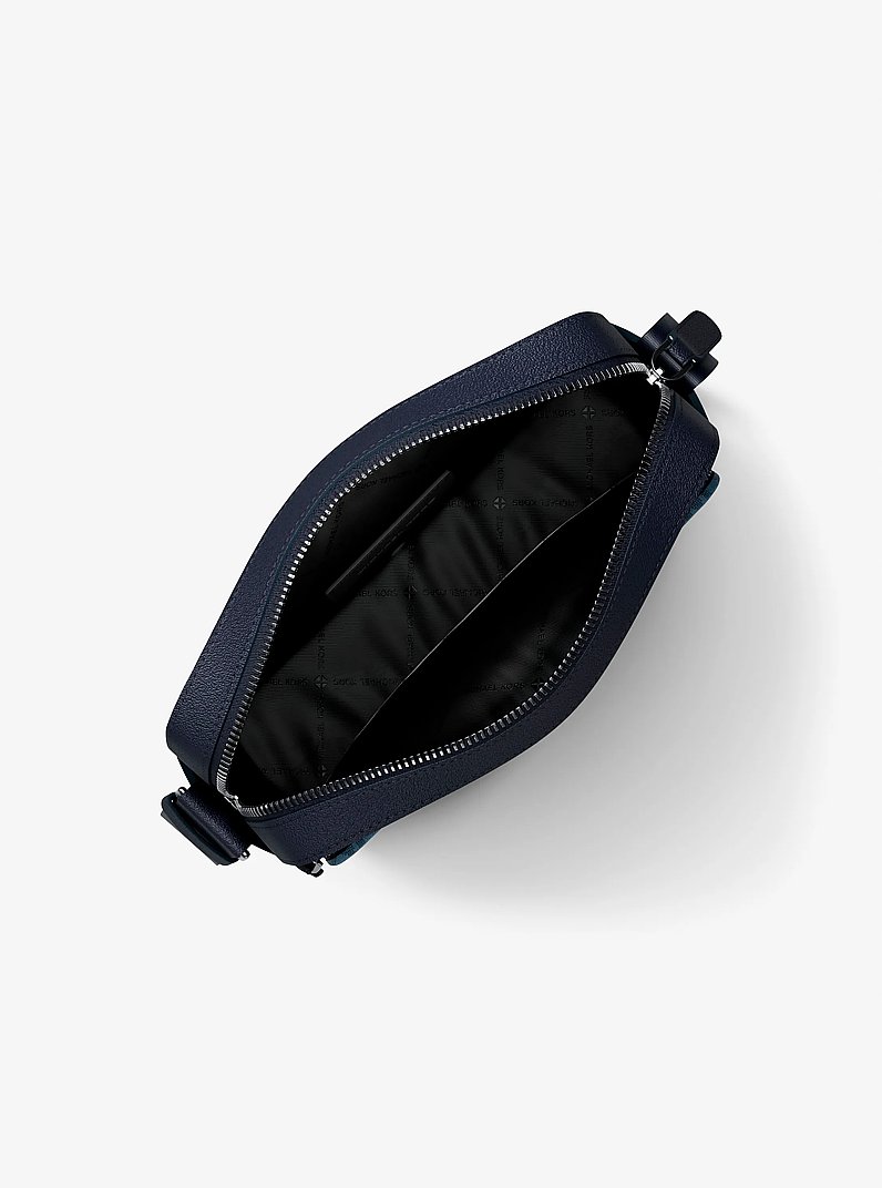 Cooper Embellished Signature Logo Flight Bag in DENIM | Michael Kors