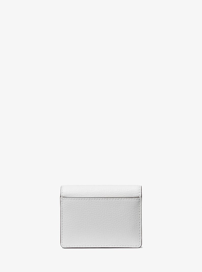 Carson Small Pebbled Leather Wallet in OPTIC WHITE | Michael Kors