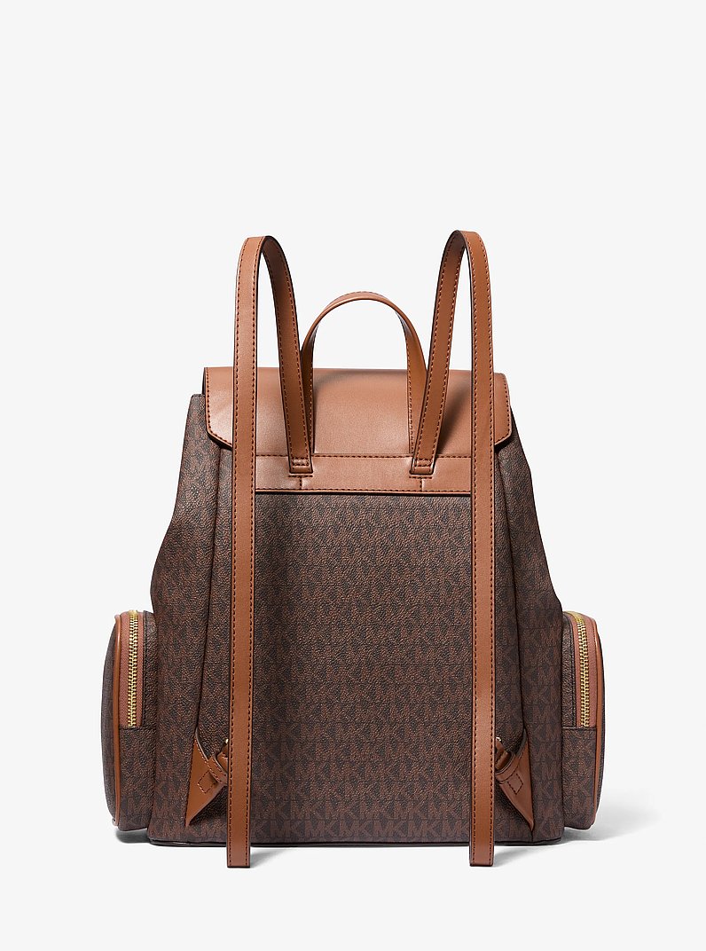 Jet Set Large Logo Backpack in BROWN | Michael Kors