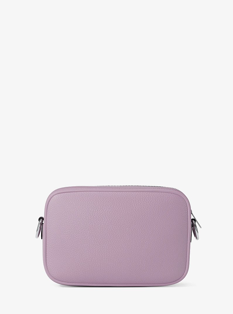 Jet Set Large Pebbled Leather Camera Crossbody Bag in LT QUARTZ | Michael Kors