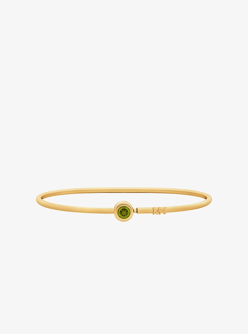Round Stone Bangle in GOLD/PERIDOT | Michael Kors