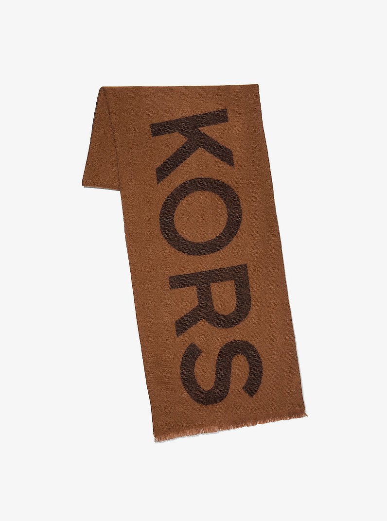 Oversized Logo Knit Scarf