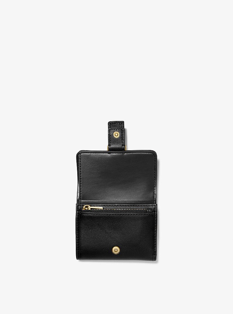 Colby Small Leather Tri-Fold Wallet in BLACK | Michael Kors
