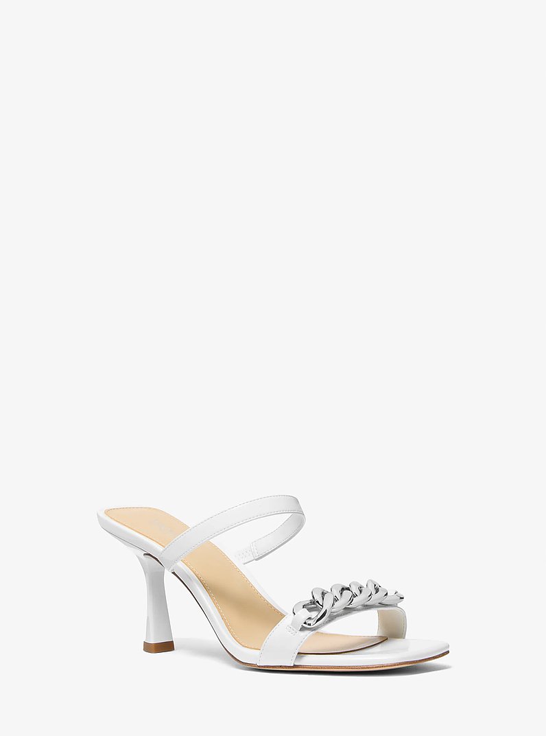 Amali Chain Embellished Sandal in OPTIC WHITE | Michael Kors
