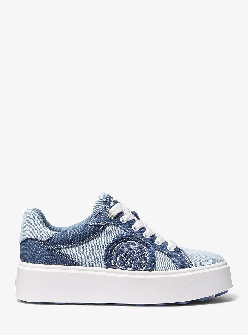 Romey Denim Platform Sneaker in MEDIUM BLUE WASH | Michael Kors