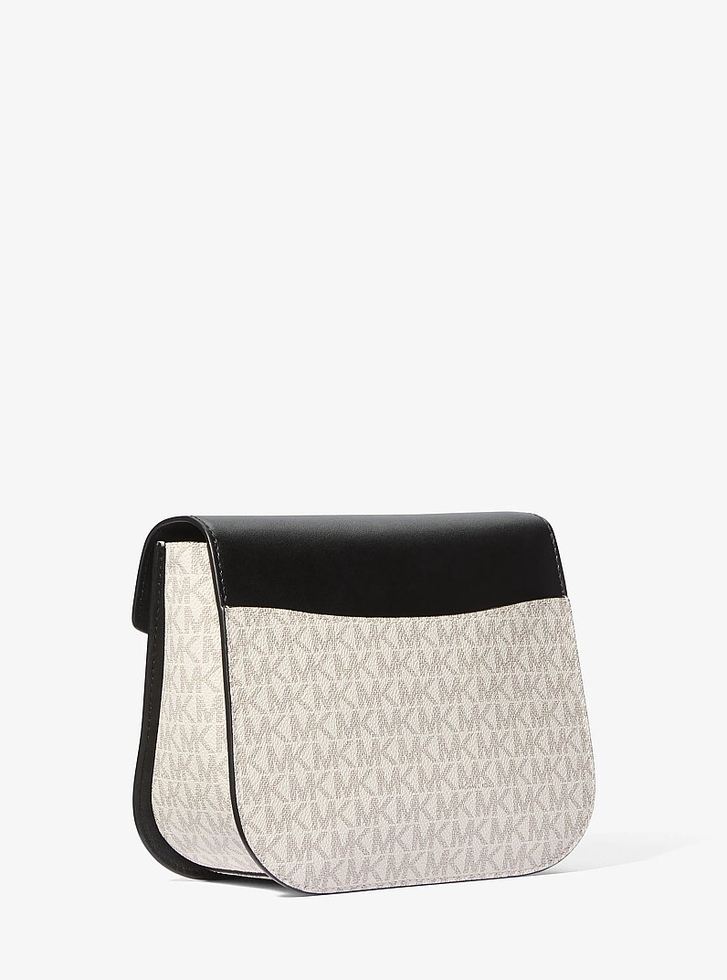 Bolsa cruzada Emilia peque&ntilde;a con logotipo in VAINILLA/NEGRO | Michael Kors