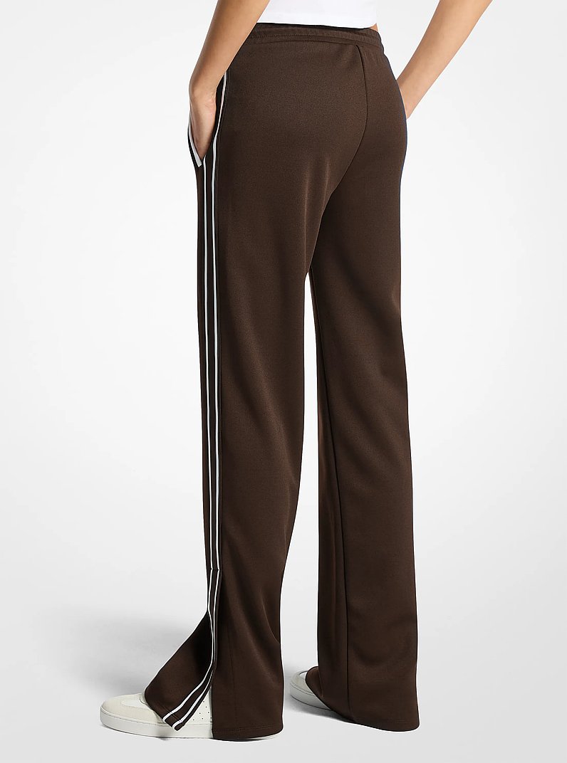 Pantaloni sportivi in piqu&eacute; a contrasto in CIOCCOLATO | Michael Kors