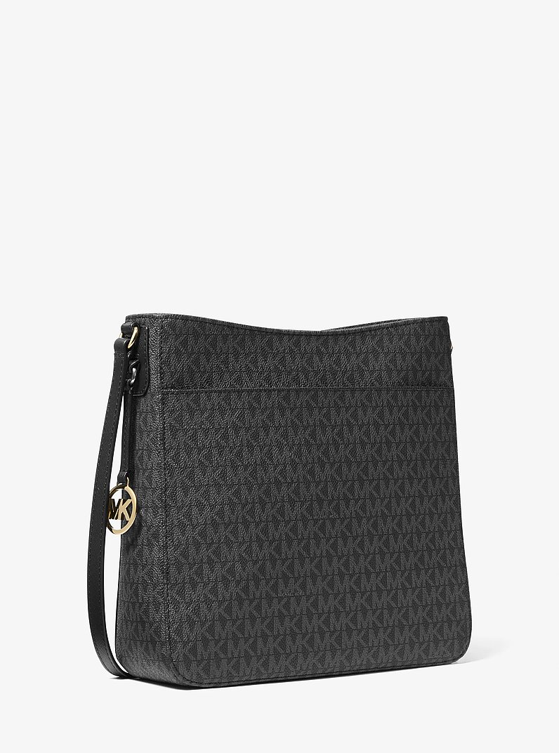 Jet Set Travel Large Logo Messenger Bag in BLACK | Michael Kors