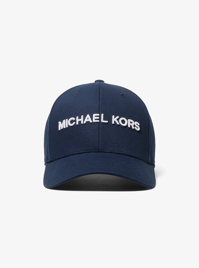 Logo Cotton Baseball Hat in MIDNIGHT | Michael Kors