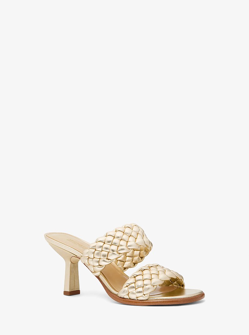 Nadia Metallic Braided Mule in OR P&Acirc;LE | Michael Kors