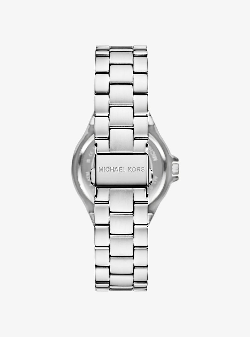 Lennox Pav&eacute; Silver-Tone Watch in SILVER | Michael Kors