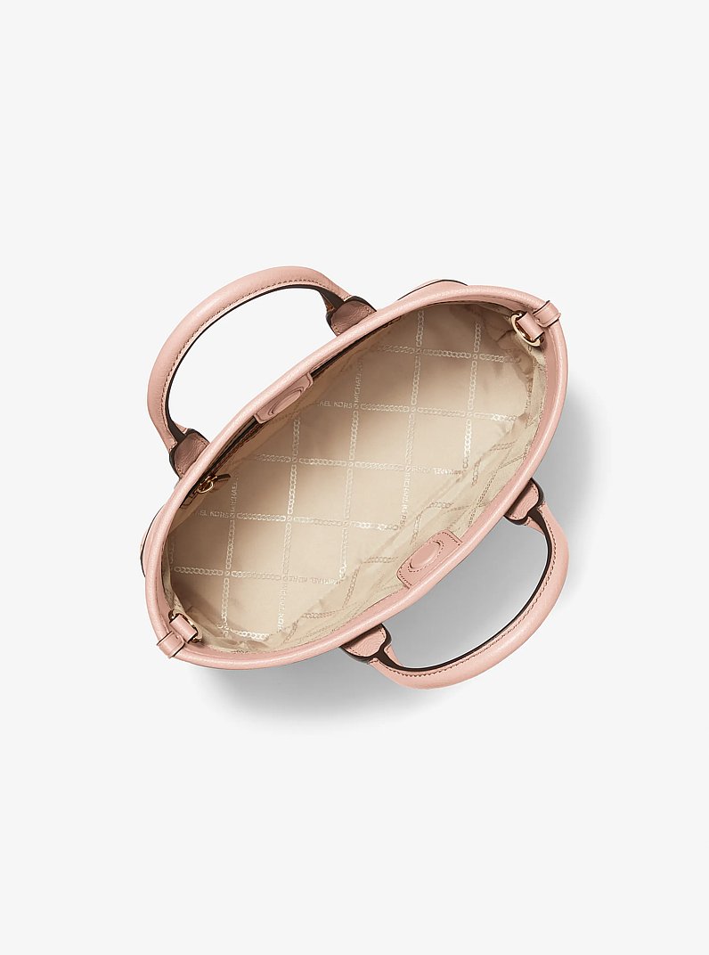 Bolso satchel Luisa peque&ntilde;o de piel granulada in ROSA CLARO | Michael Kors