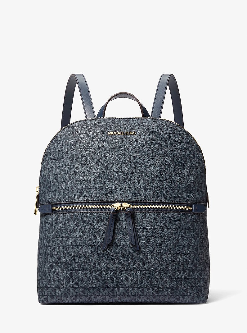 Dallas Medium Signature Logo Backpack in ADMIRAL | Michael Kors