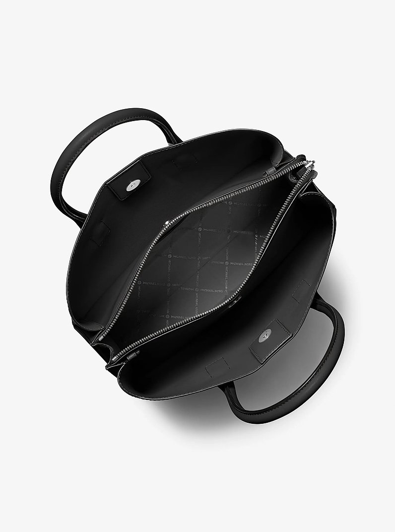 Ruthie Large Saffiano Leather Satchel in BLACK | Michael Kors