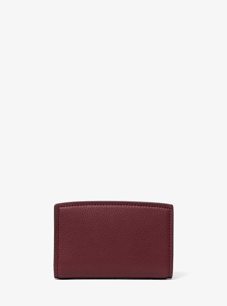 Bryant Medium Pebbled Leather Wallet in OXBLOOD | Michael Kors