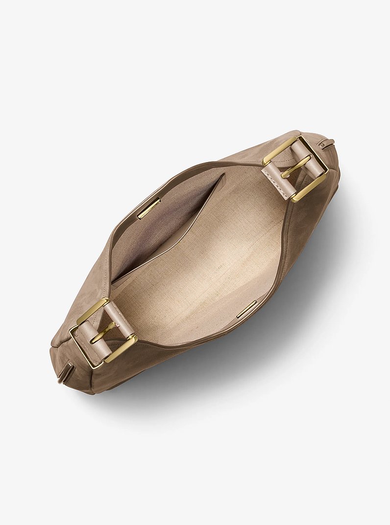 Borsa hobo Nolita grande in nabuk in BETULLA | Michael Kors