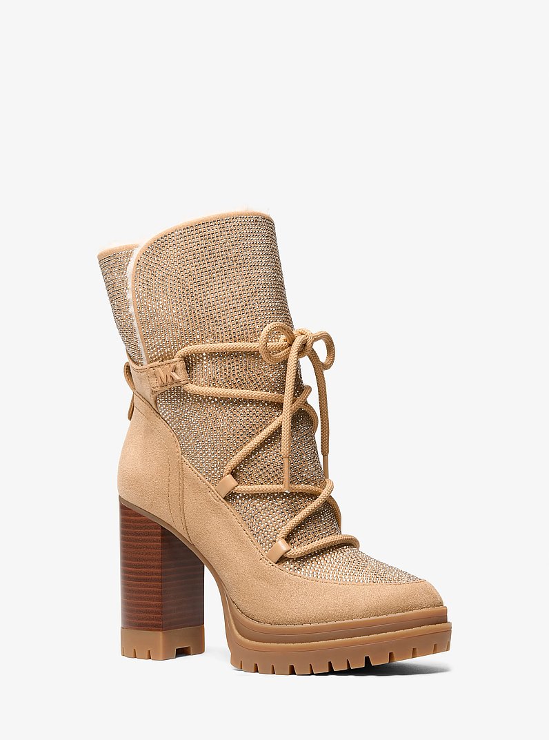 Culver Embellished Platform Boot in PEANUT | Michael Kors