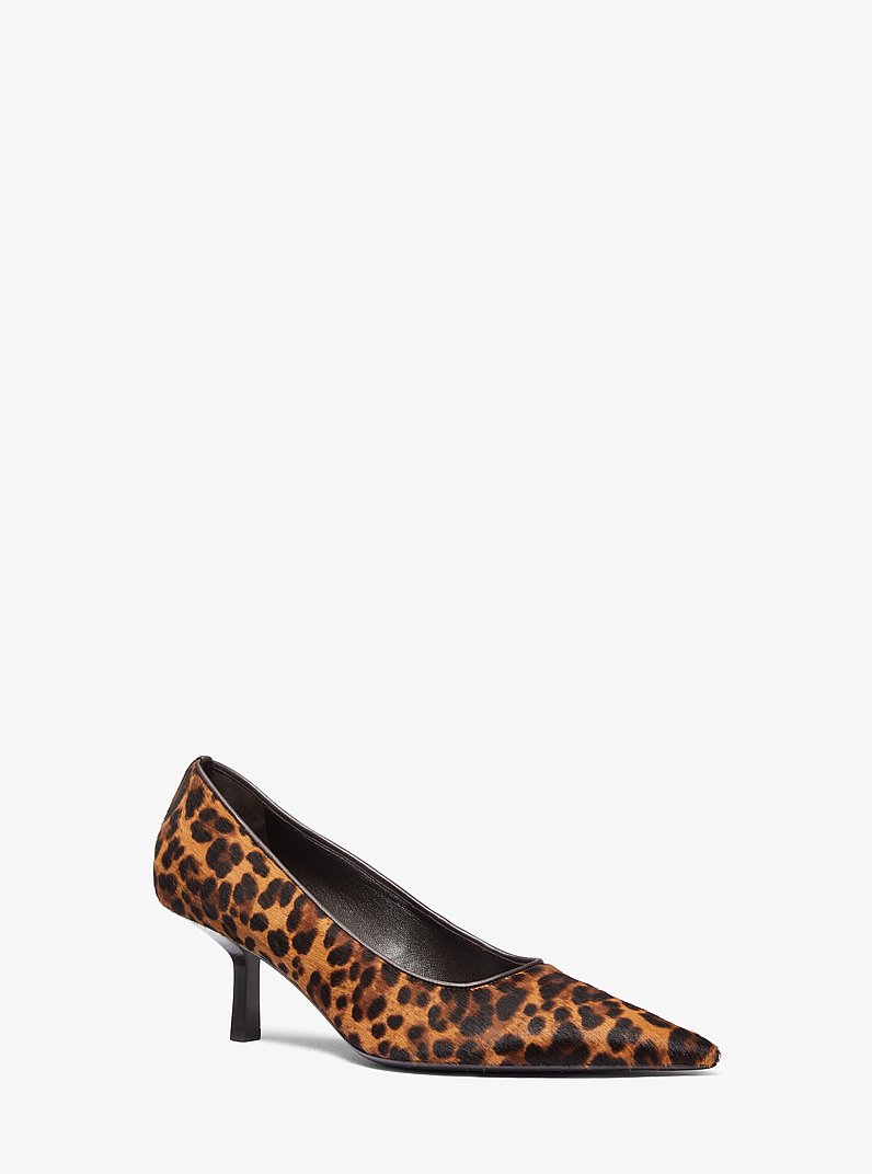Frankie Leopard Print Calf Hair Pump in CHESTNUT MULTI | Michael Kors
