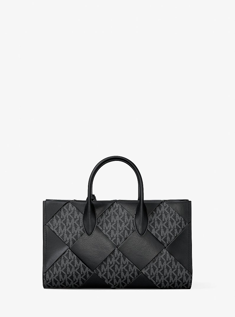 Borsa a mano Mirella piccola con stampa logo in NERO | Michael Kors