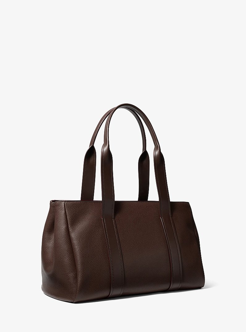 Foster Large Pebbled Leather Tote Bag in CHOCOLATE | Michael Kors