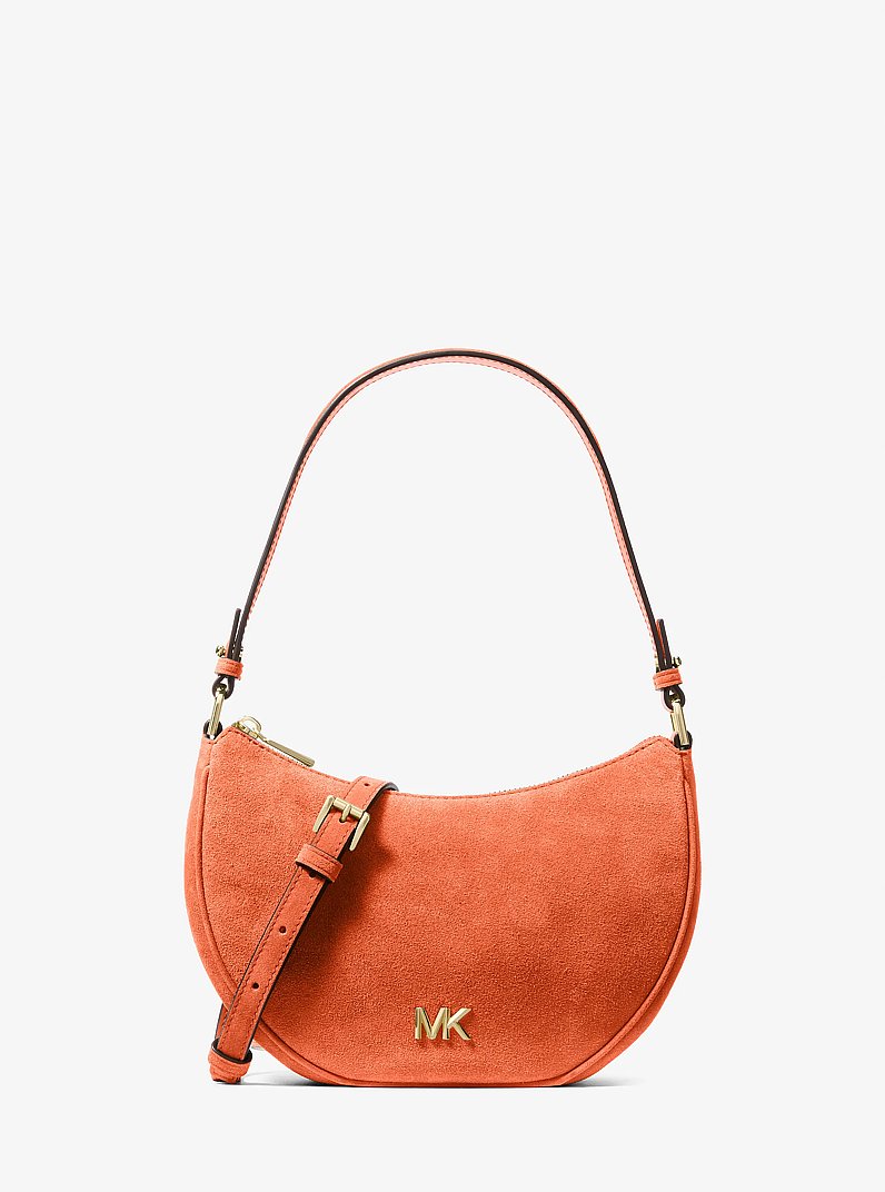 Kyla Small Suede Convertible Pochette in MIMOSA | Michael Kors