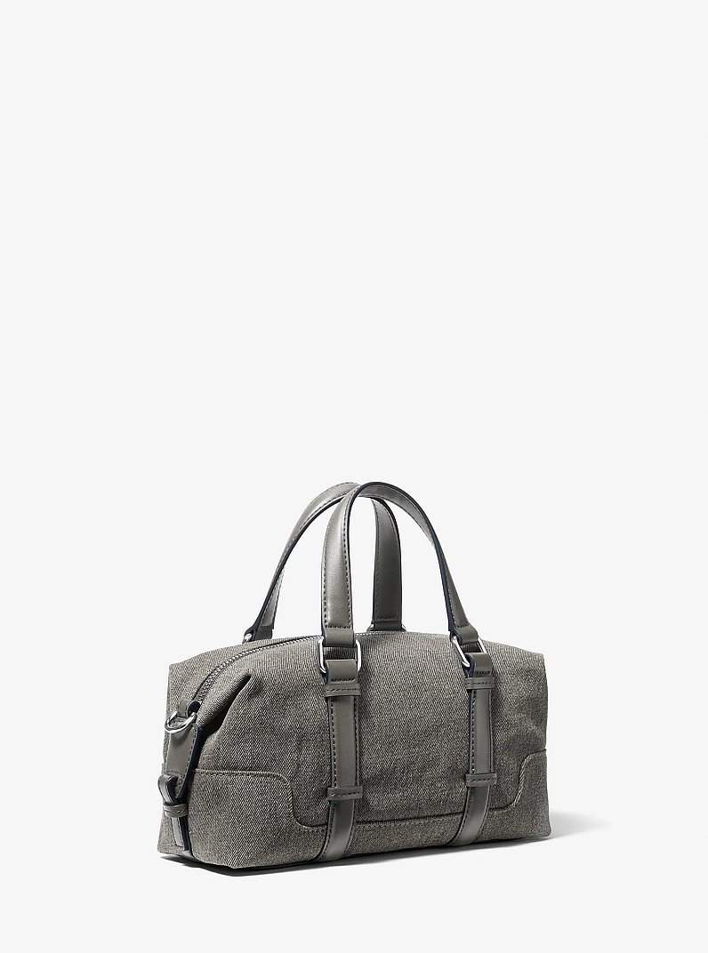 Teddi Extra-Small Washed Denim Crossbody Bag in GRAPHITE | Michael Kors