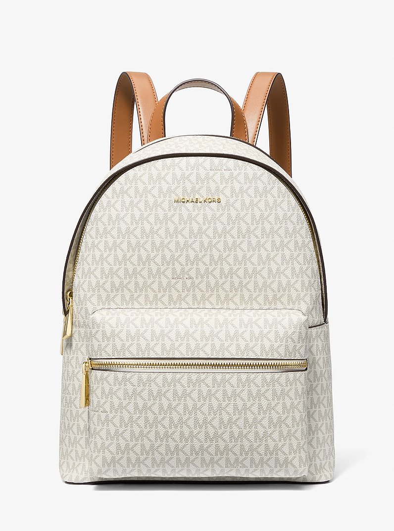 Sally Medium 2-In-1 Logo Backpack in VANILLA/ACORN | Michael Kors