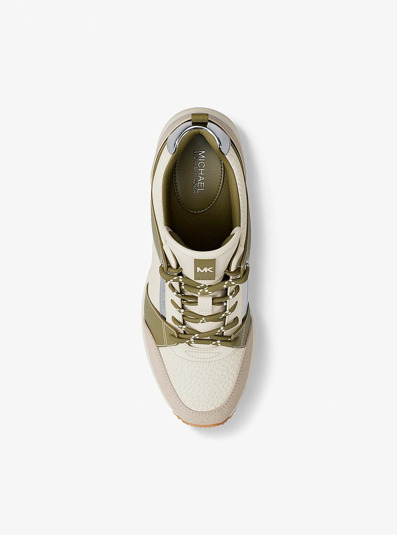 Georgie Mixed-Media Trainer in OREGANO | Michael Kors